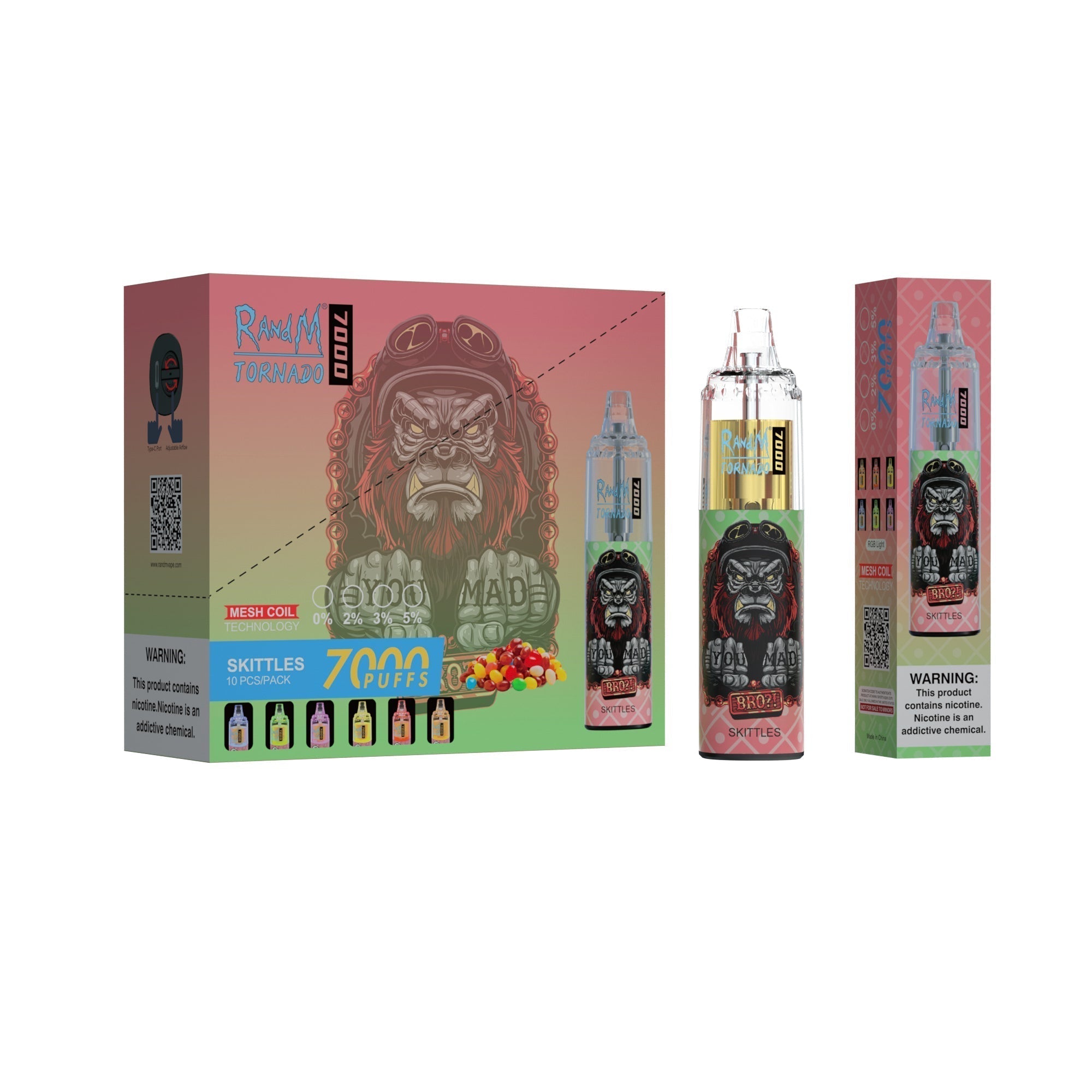 RAndM Tornado 7000 Puffs Vape Jetable (Boîte de 10)