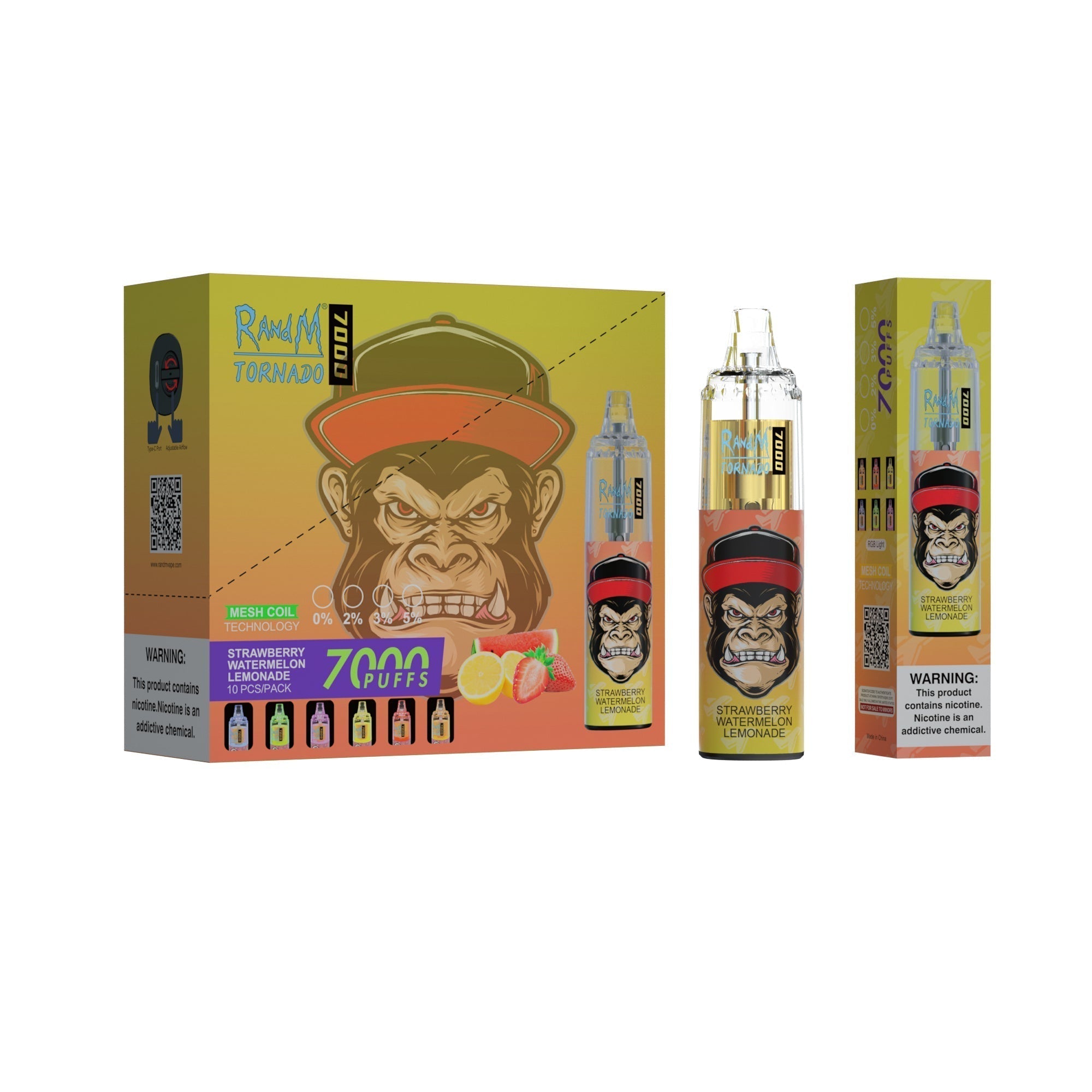 RAndM Tornado 7000 Puffs Vape Jetable (Boîte de 10)