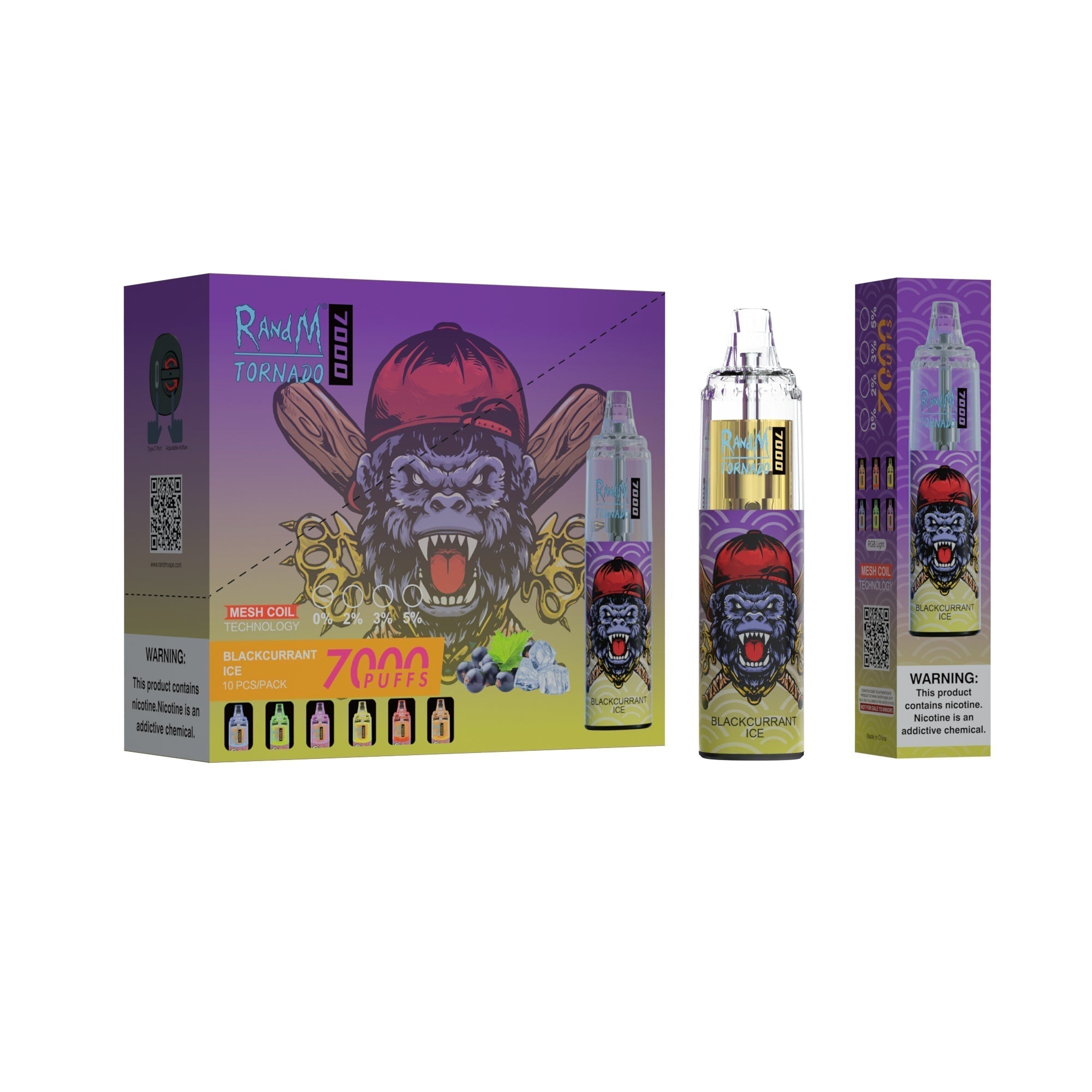 RAndM Tornado 7000 Puffs Vape Jetable (Boîte de 10)