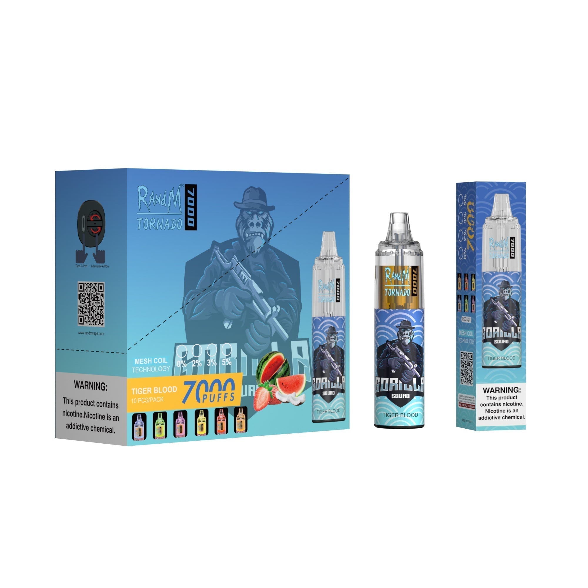 RAndM Tornado 7000 Puffs Vape Jetable (Boîte de 10)