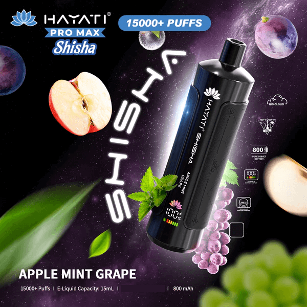 Hayati Shisha 15000 Puffs Vape Jetable (Boîte de 10)