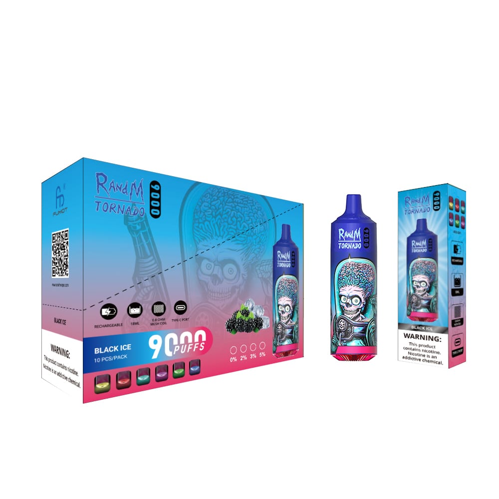 RAndM Tornado 9000 Puffs Jetable Vape (Boîte de 10)