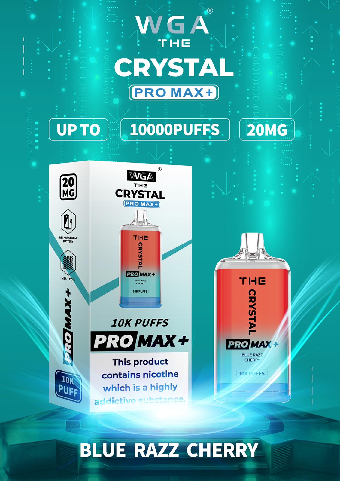 The Crystal Pro Max + 10000 Puffs Vape Jetable 