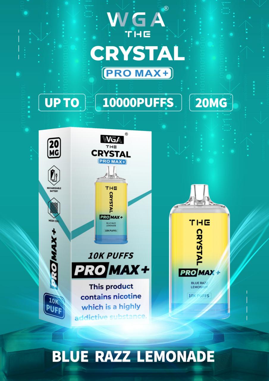 The Crystal Pro Max + 10000 Puffs Vape Jetable 