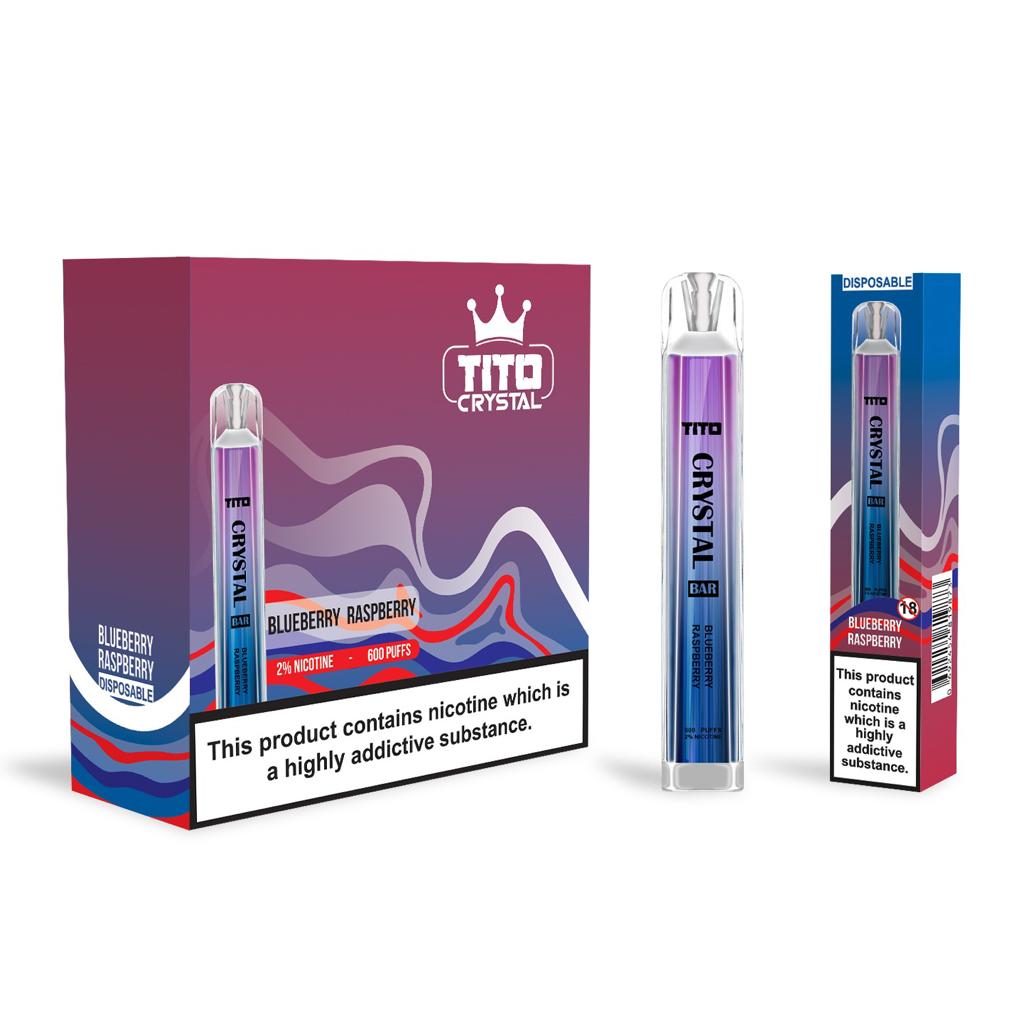 Tito Crystal Bar Vape Pen 600 Puffs Disposable Vape (Box of 10)
