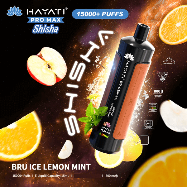 Hayati Shisha 15000 Puffs Vape Jetable (Boîte de 10)