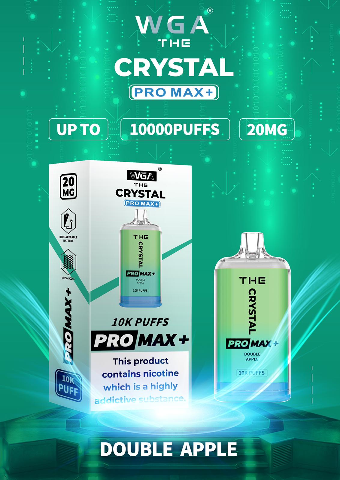 The Crystal Pro Max + 10000 Puffs Vape Jetable 