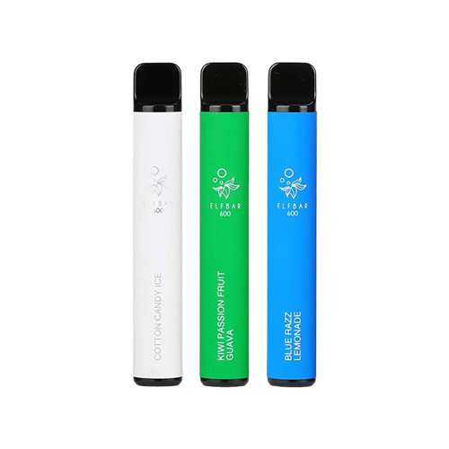 Elf Bar 600 Puffs Vape Jetable - 0% Nicotine (Boîte de 10)