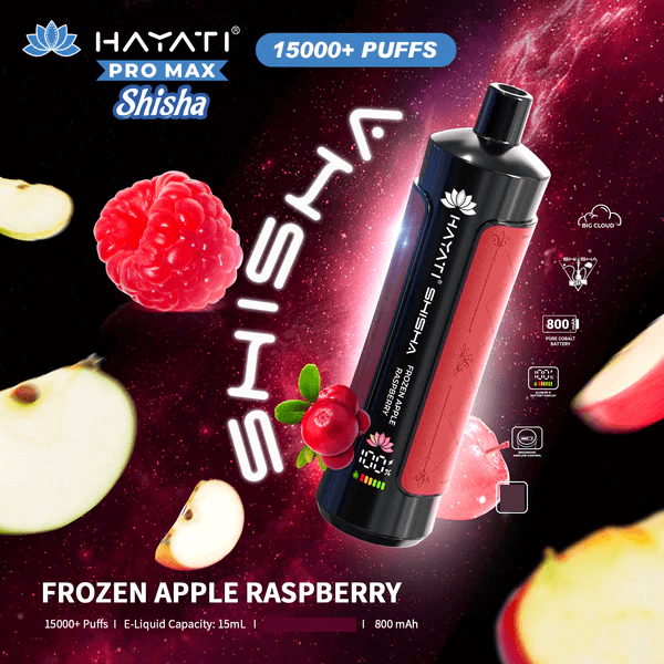 Hayati Shisha 15000 Puffs Vape Jetable (Boîte de 10)