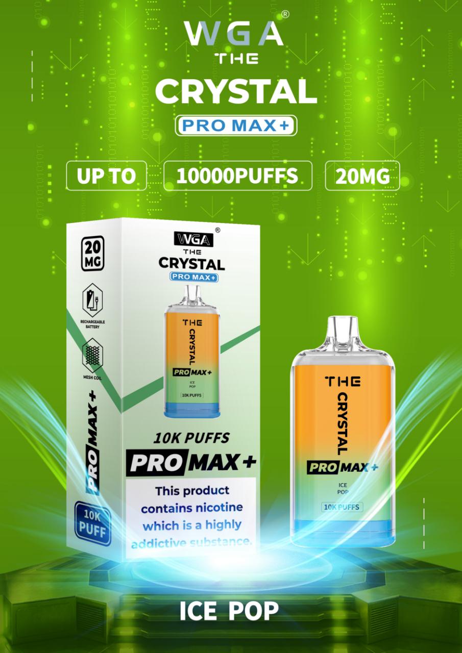 The Crystal Pro Max + 10000 Puffs Vape Jetable 