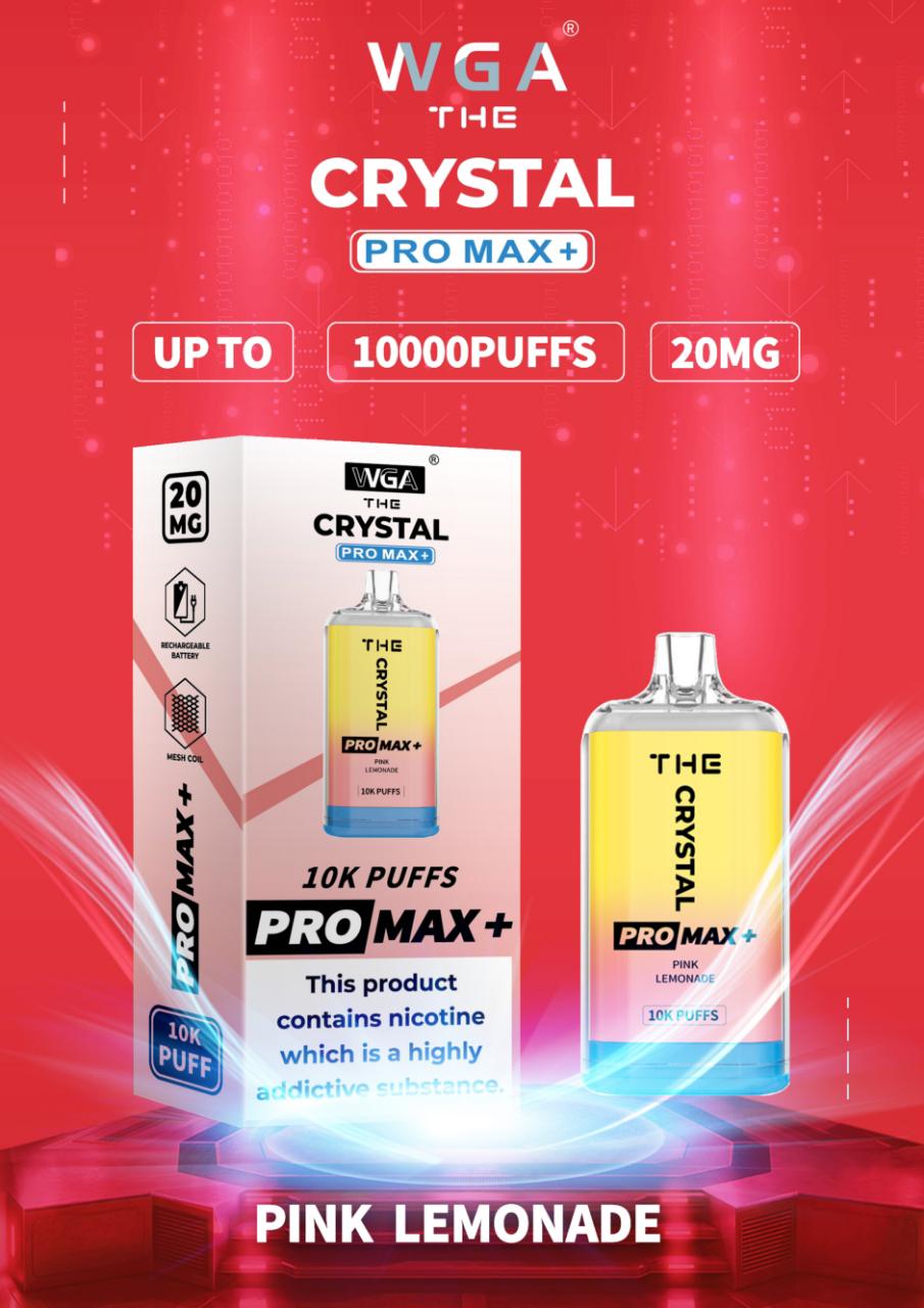 The Crystal Pro Max + 10000 Jetable Vape (Boîte de 10)