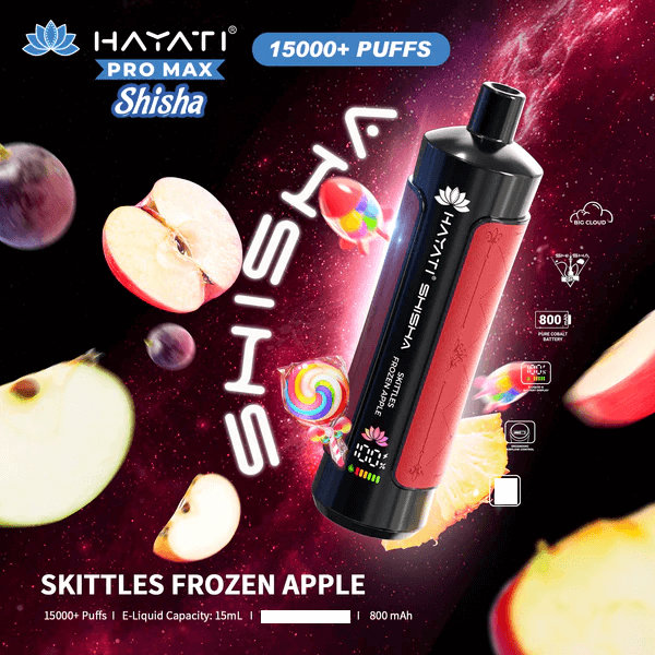 Hayati Shisha 15000 Puffs Vape Jetable (Boîte de 10)