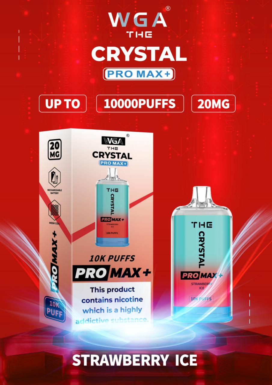 The Crystal Pro Max + 10000 Puffs Vape Jetable 