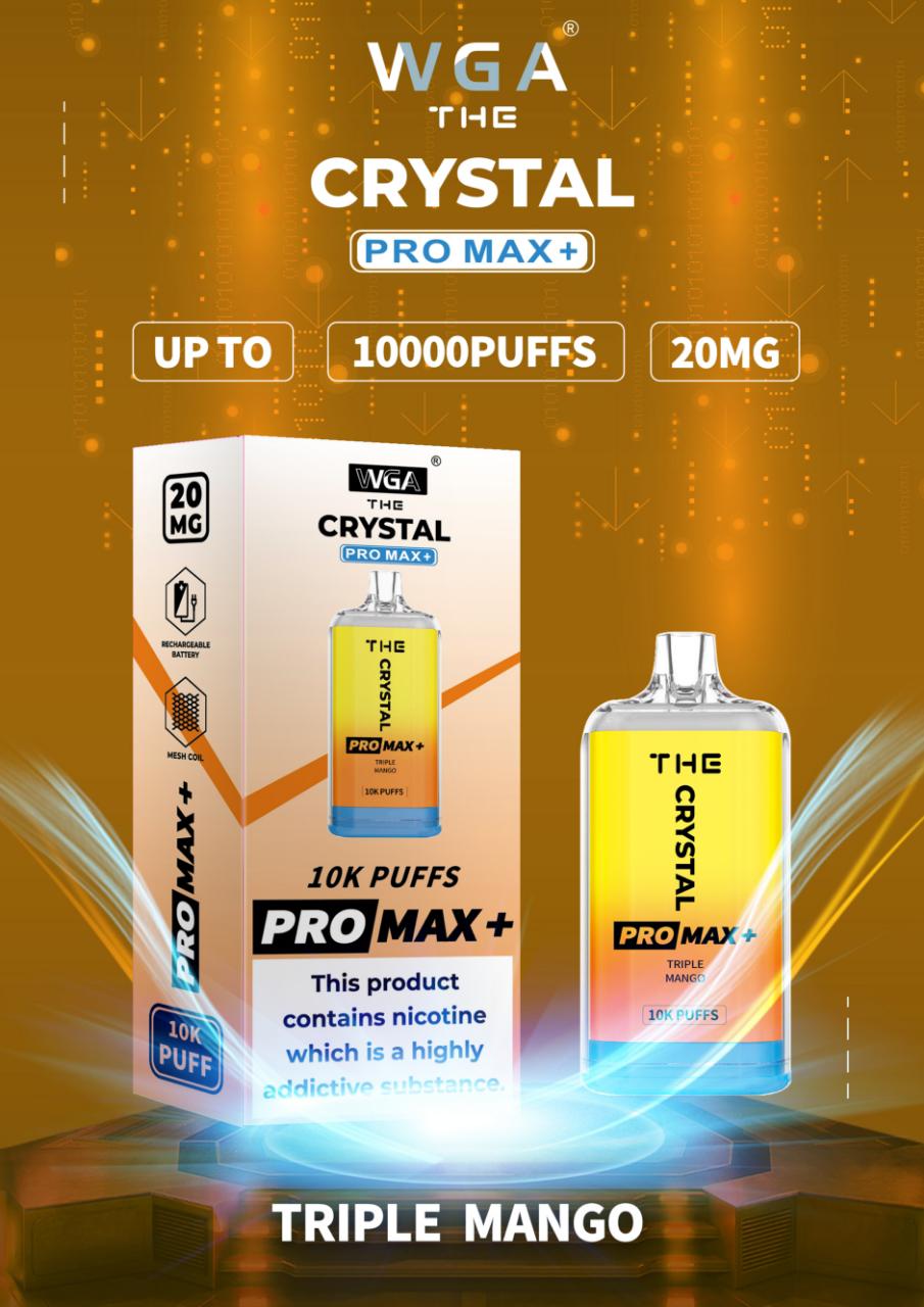 The Crystal Pro Max + 10000 Puffs Vape Jetable 