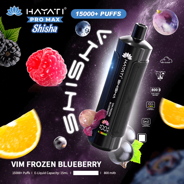 Hayati Shisha 15000 Puffs Vape Jetable (Boîte de 10)