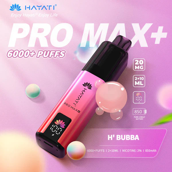 Hayat Pro Max+ 6000 Puffs Disposable Vape (Box of 10)