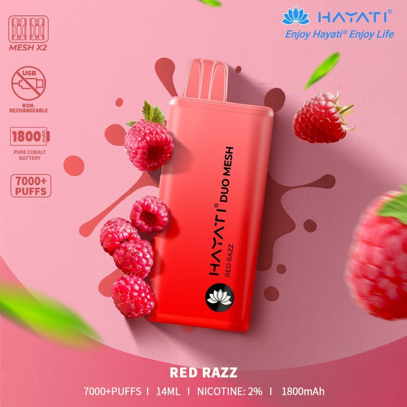 Hayati Duo Mesh 7000 Puffs Disposable Vape Bar Pod Kit #Simbavapes#